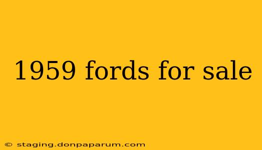 1959 fords for sale