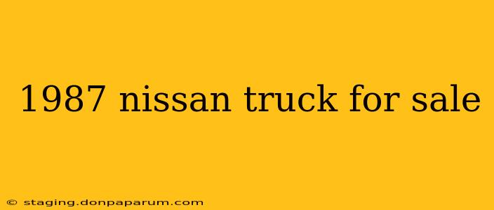 1987 nissan truck for sale