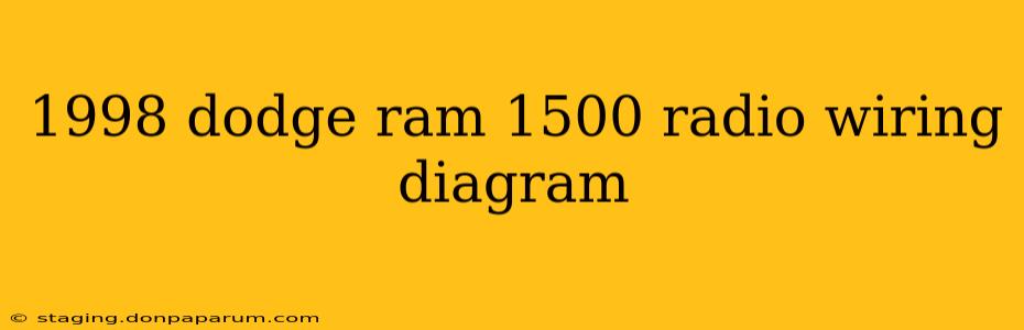 1998 dodge ram 1500 radio wiring diagram