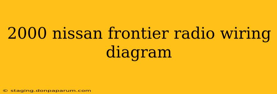 2000 nissan frontier radio wiring diagram