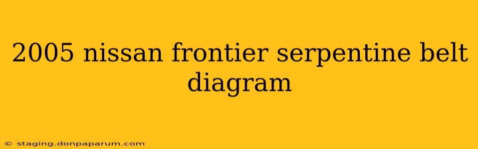 2005 nissan frontier serpentine belt diagram