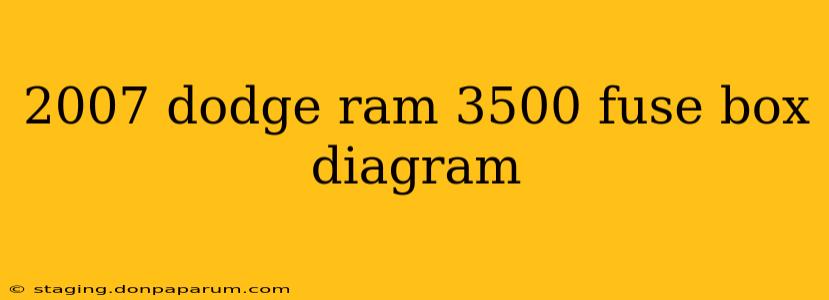 2007 dodge ram 3500 fuse box diagram