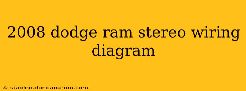 2008 dodge ram stereo wiring diagram