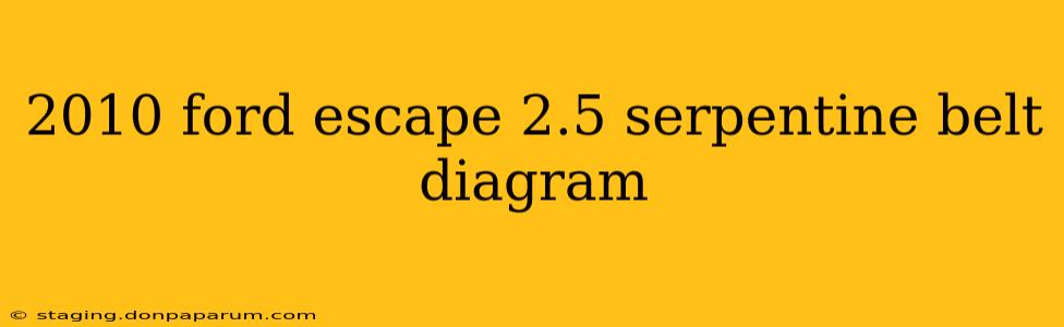 2010 ford escape 2.5 serpentine belt diagram