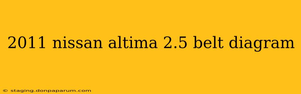 2011 nissan altima 2.5 belt diagram