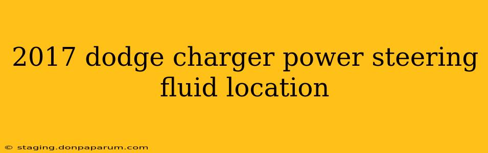 2017 dodge charger power steering fluid location