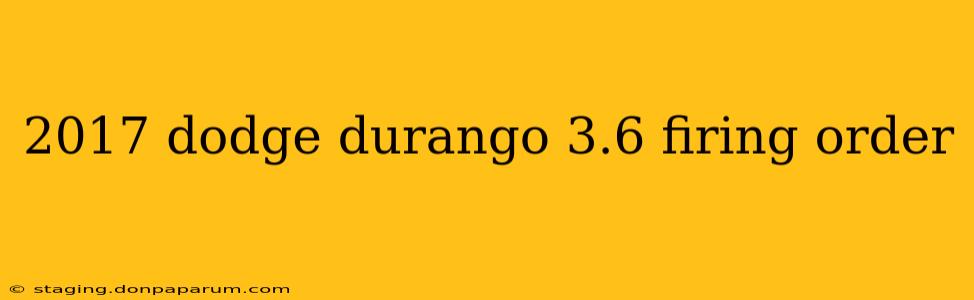 2017 dodge durango 3.6 firing order