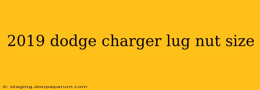 2019 dodge charger lug nut size