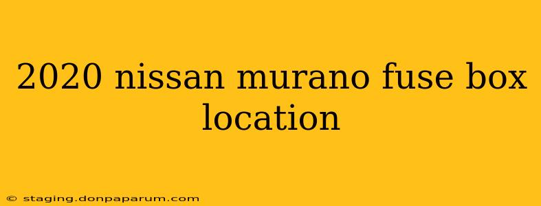 2020 nissan murano fuse box location