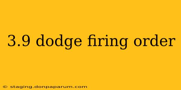 3.9 dodge firing order