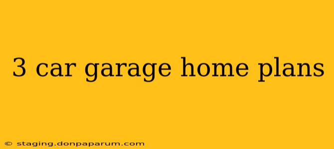 3 car garage home plans