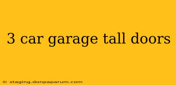 3 car garage tall doors