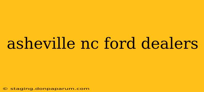 asheville nc ford dealers