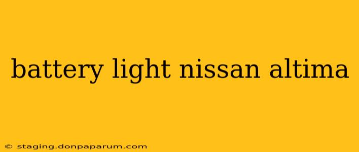 battery light nissan altima