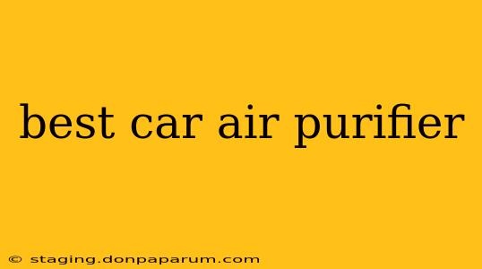 best car air purifier