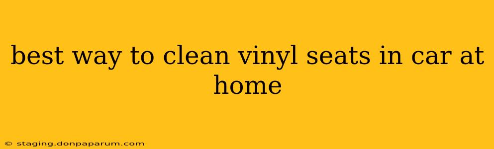 best way to clean vinyl seats in car at home