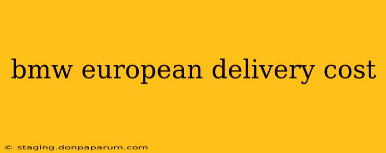 bmw european delivery cost