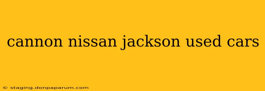 cannon nissan jackson used cars