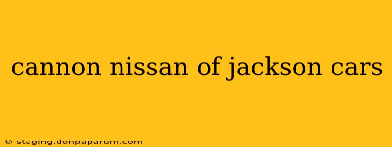 cannon nissan of jackson cars