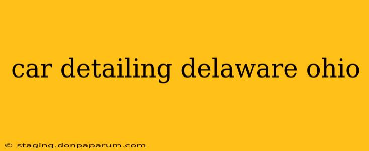 car detailing delaware ohio