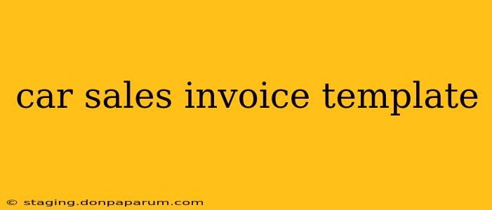 car sales invoice template