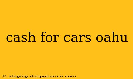 cash for cars oahu