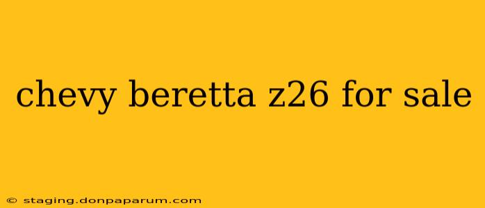 chevy beretta z26 for sale