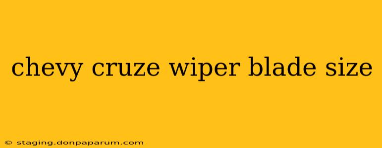 chevy cruze wiper blade size