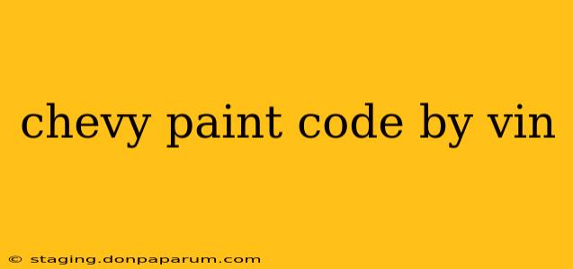 chevy paint code by vin