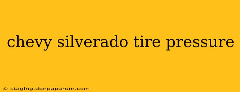 chevy silverado tire pressure