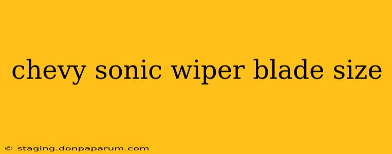 chevy sonic wiper blade size