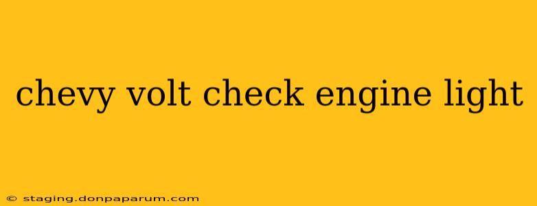 chevy volt check engine light