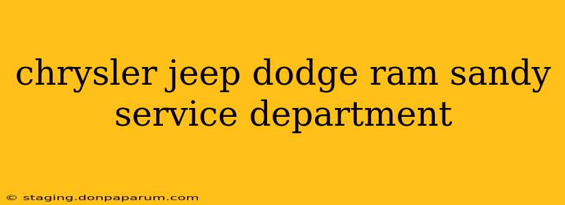 chrysler jeep dodge ram sandy service department