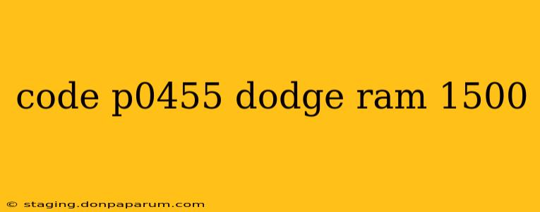 code p0455 dodge ram 1500