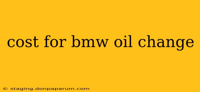 cost for bmw oil change