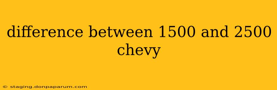 difference between 1500 and 2500 chevy