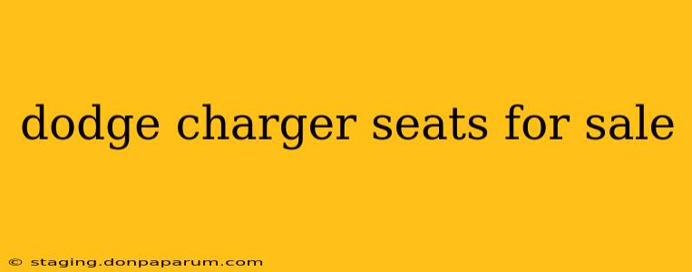 dodge charger seats for sale