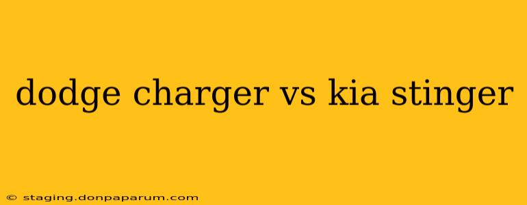 dodge charger vs kia stinger