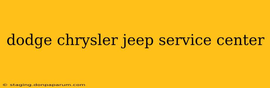 dodge chrysler jeep service center