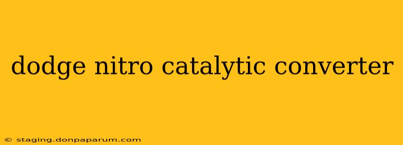 dodge nitro catalytic converter