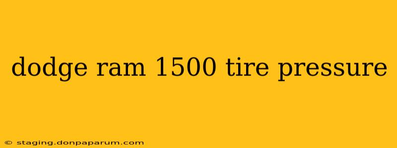 dodge ram 1500 tire pressure