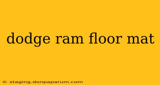 dodge ram floor mat