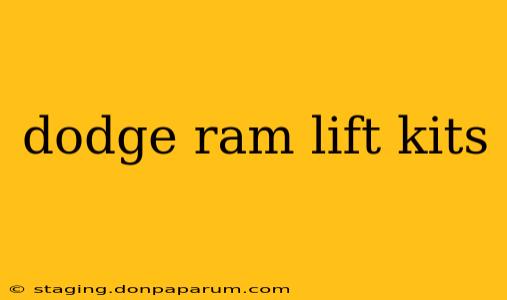 dodge ram lift kits