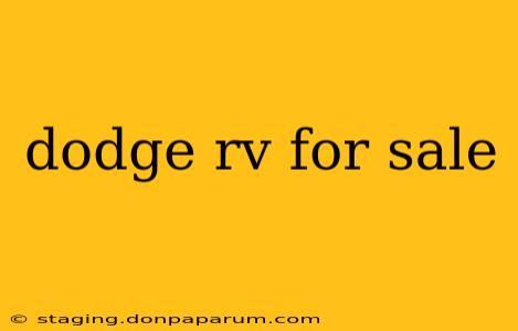 dodge rv for sale