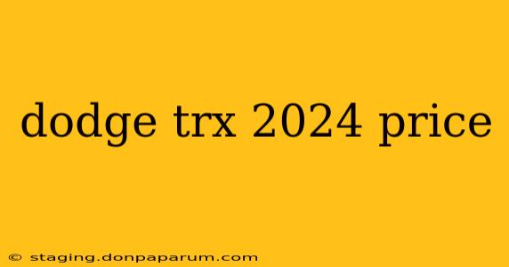 dodge trx 2024 price