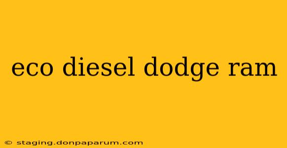 eco diesel dodge ram