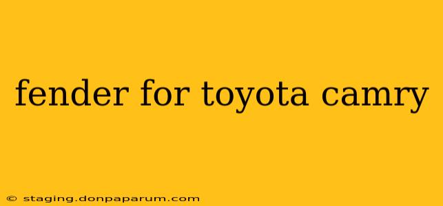 fender for toyota camry