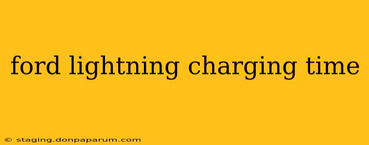 ford lightning charging time