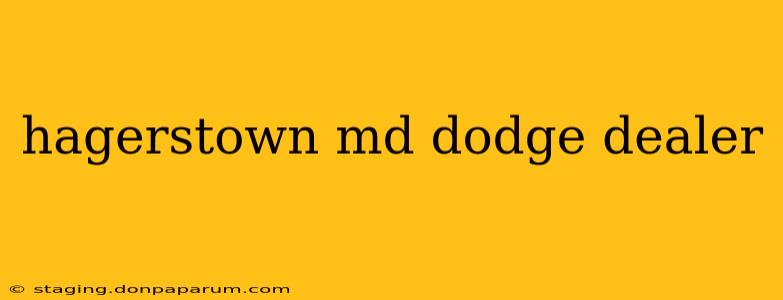 hagerstown md dodge dealer