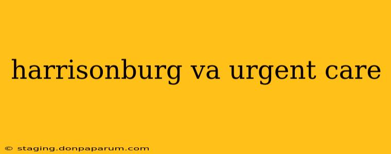 harrisonburg va urgent care